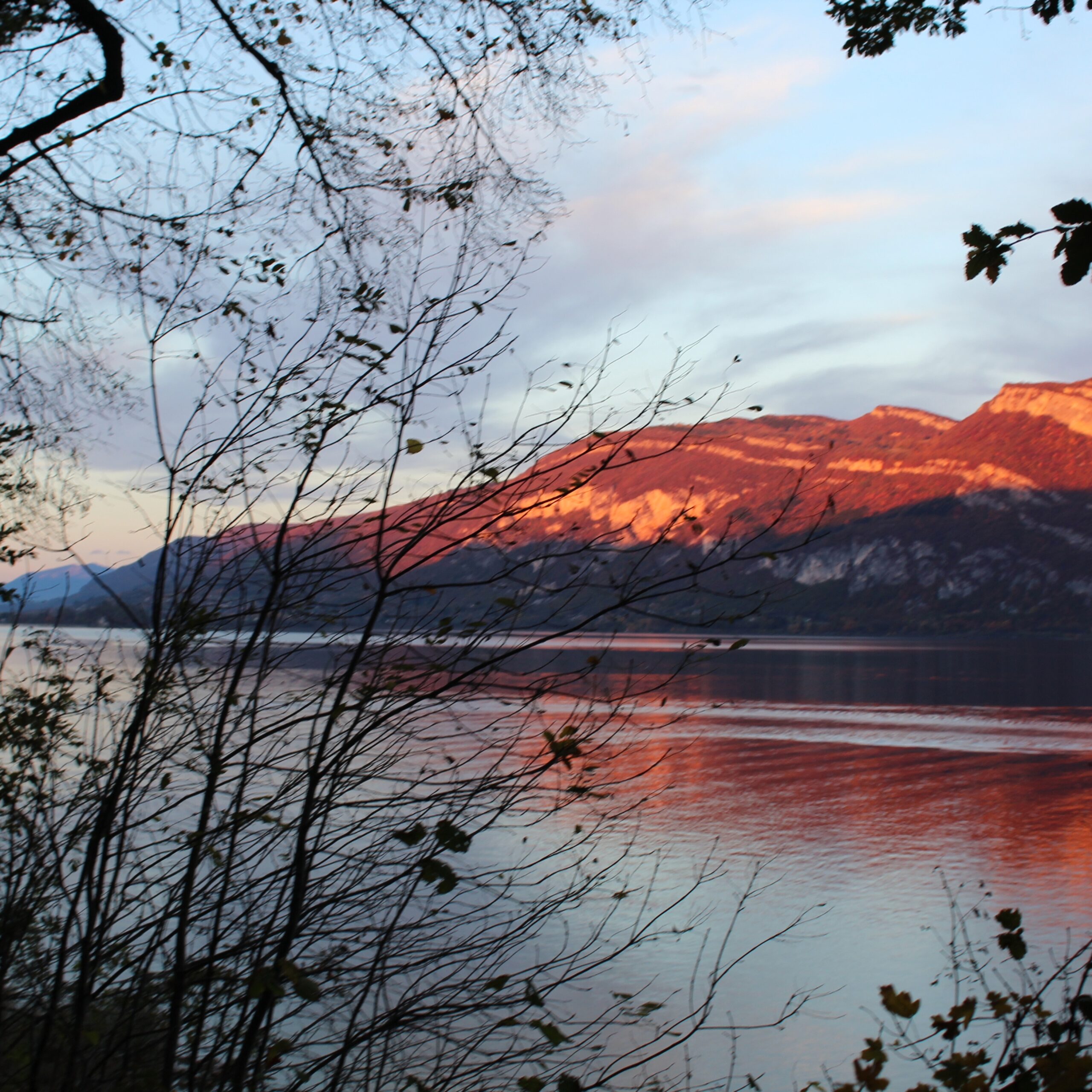 Coucher de soleil lac du Bourget