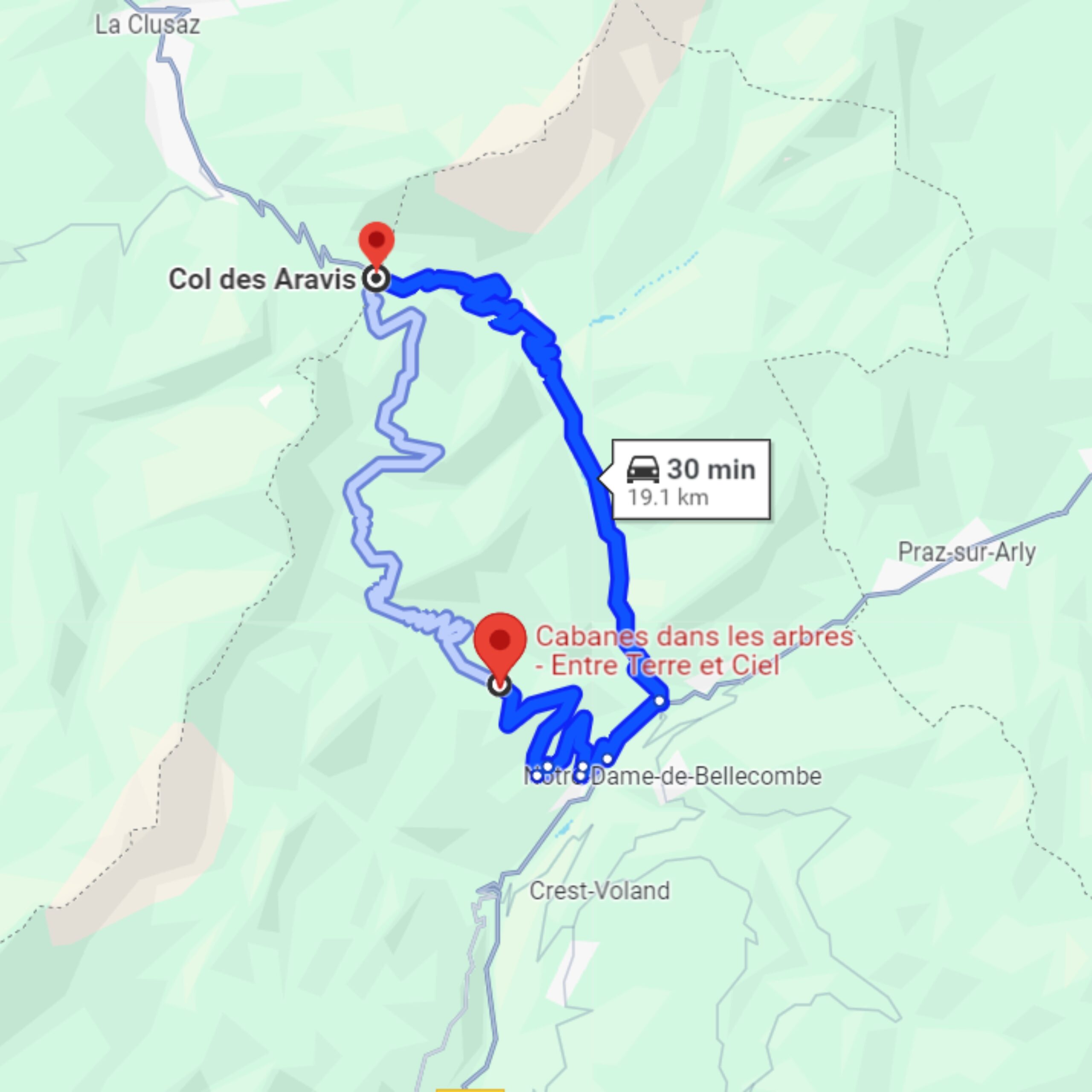 Accès Col des Aravis